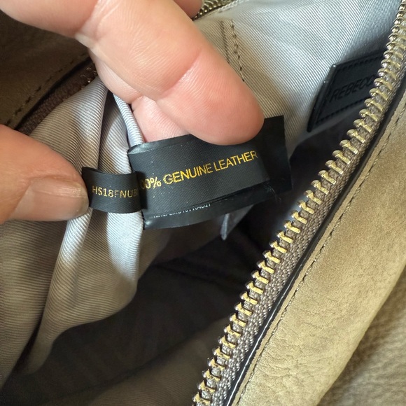 Rebecca Minkoff Julian Light Gray Leather Backpack Bag - Picture 9 of 12